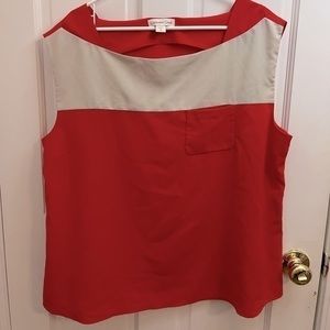 Coldwater creek women’s tank. Size 1X. Red and ivory